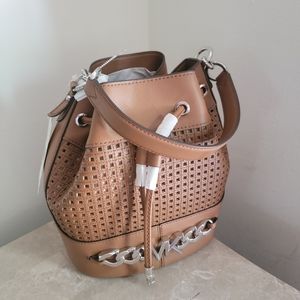 Michael Kors Women's Brown Chain Devon Bucket Bag, NWT